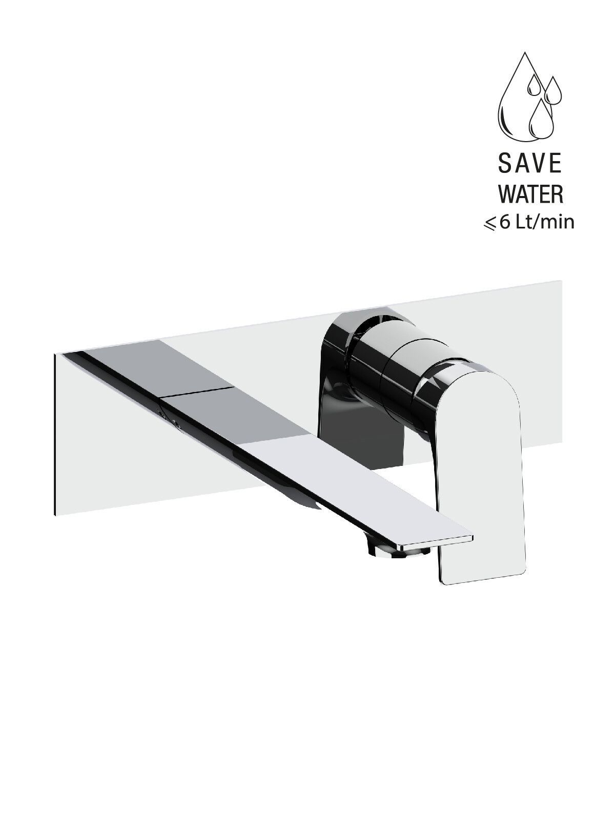 Настенный смеситель для раковины с пластиной Rubinetterie Frattini Нарцисс ARCH-00076852 - Вид №1