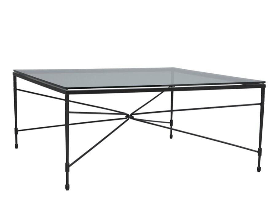 Квадратный журнальный столик из нержавеющей стали и стекла JANUS et Cie ARCH-00014550