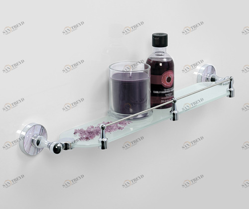 Aland K-8544 Полка стеклянная с бортиком Santreyd 