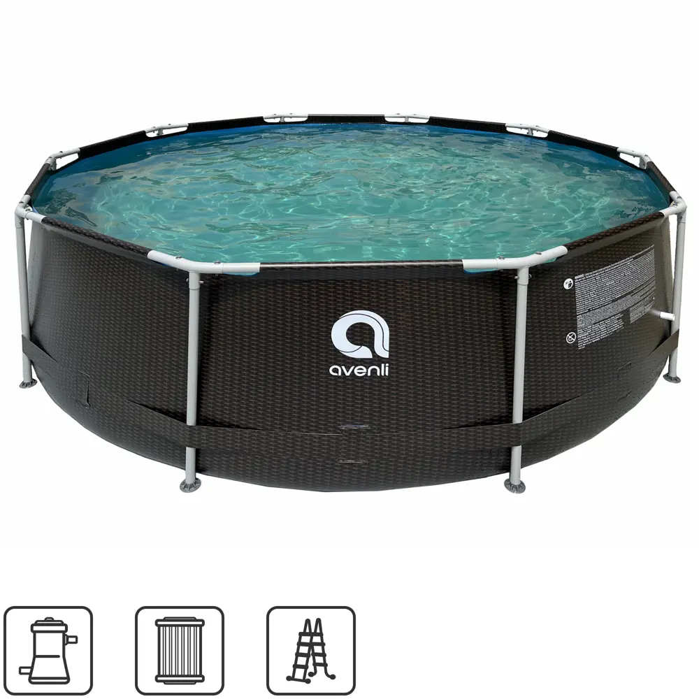 Каркасный бассейн Avenli круглый 360x99 см с насосом 89335102 STLM-0960859