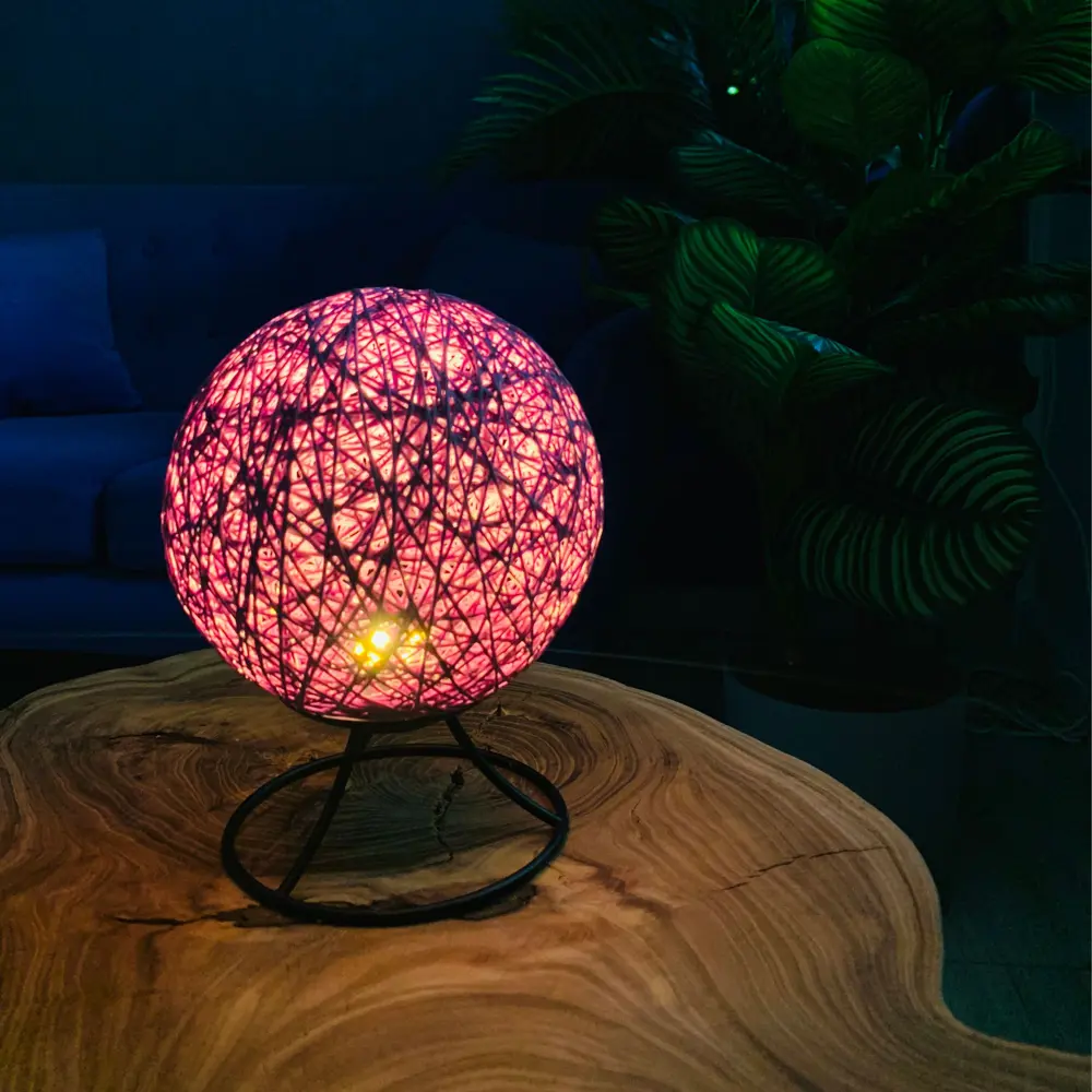 Ночник светодиодный «Ротанговая нить» 1.5 м? тёплый белый свет цвет сиреневый APEYRON STLM-2017981 - Вид №5