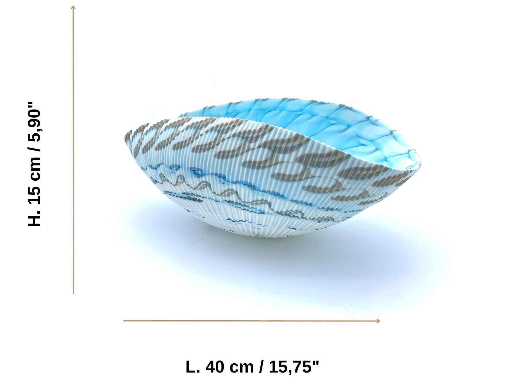 Синие центральные элементы из муранского стекла YourMurano Shell ARCH-00055689 - Вид №9