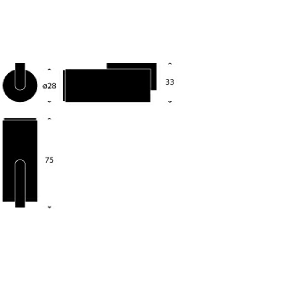 FROST Дверной упор 2, 75 мм » матовый / черный Нержавеющая сталь Матовый N1931-1  - Вид №3