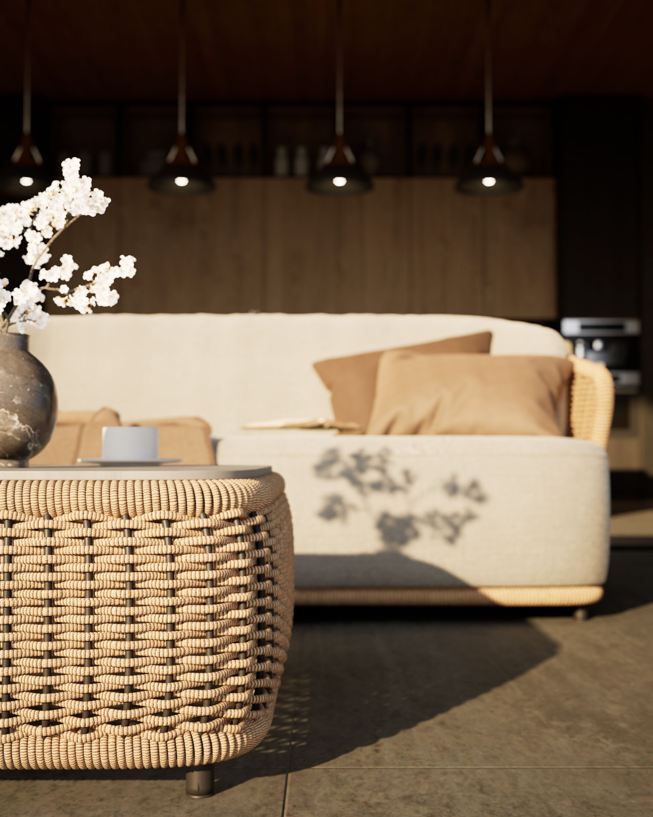 Морской канат низкий квадратный садовый столик DRIGANI Aura ARCH-00027390 - Вид №5