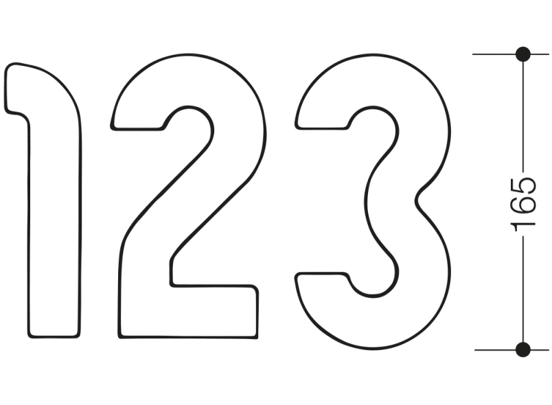 702.165.9 номера домов HEWI Türzubehör  - Вид №3