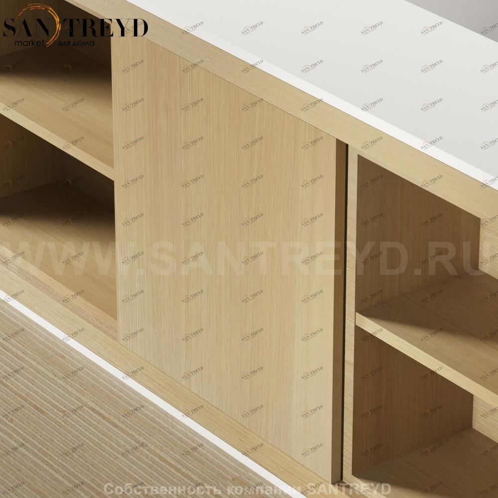 Ящик с дверцей для ванны CARTESIO W натуральный дуб Agape AVAS1002RT