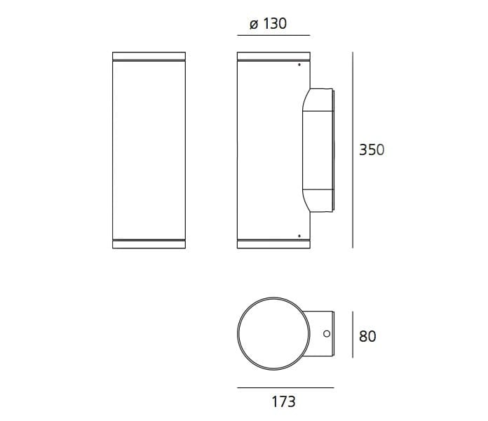 Алюминиевый светодиодный наружный настенный светильник Artemide Calumet ARCH-00127999 - Вид №3