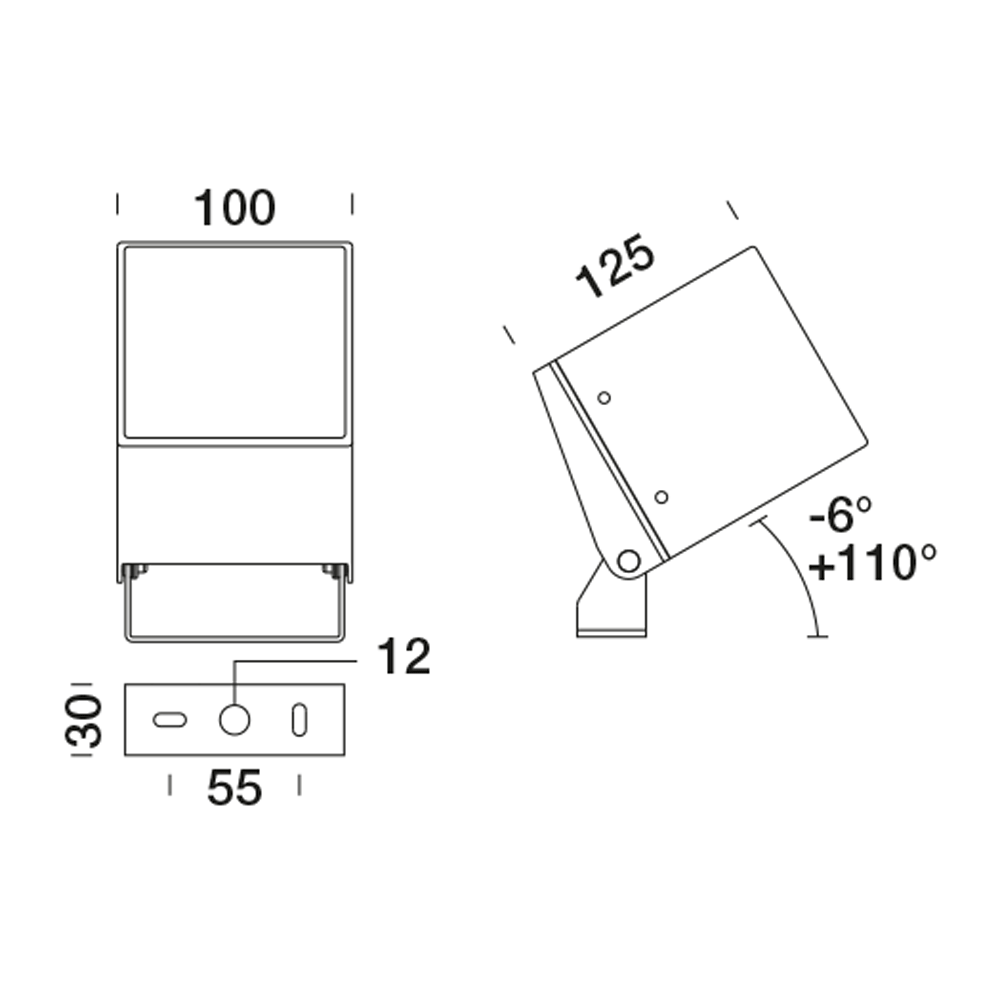 1012163 Проектор Platek MINI ONE Proiettore  MINI ONE Floodlight - 1 LED 4000K 33°  - Вид №6