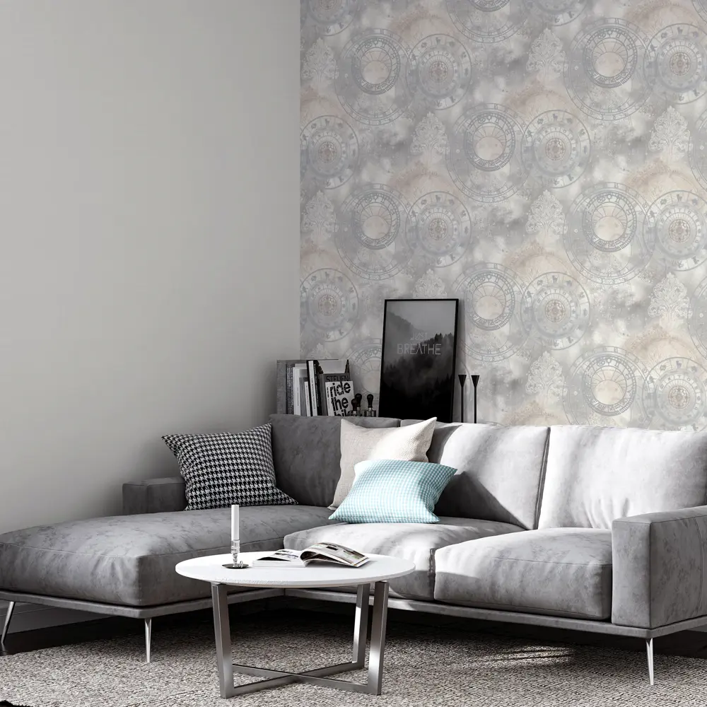 Обои флизелиновые Home Color Zodiac серые 1.06 м HC71451-14 82912519 STLM-2102871 - Вид №3