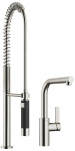 33826790-06_1_27789970-06_1 Смеситель однорычажный с profi-душевым гарнитуром - платина матовая Dornbracht Elio