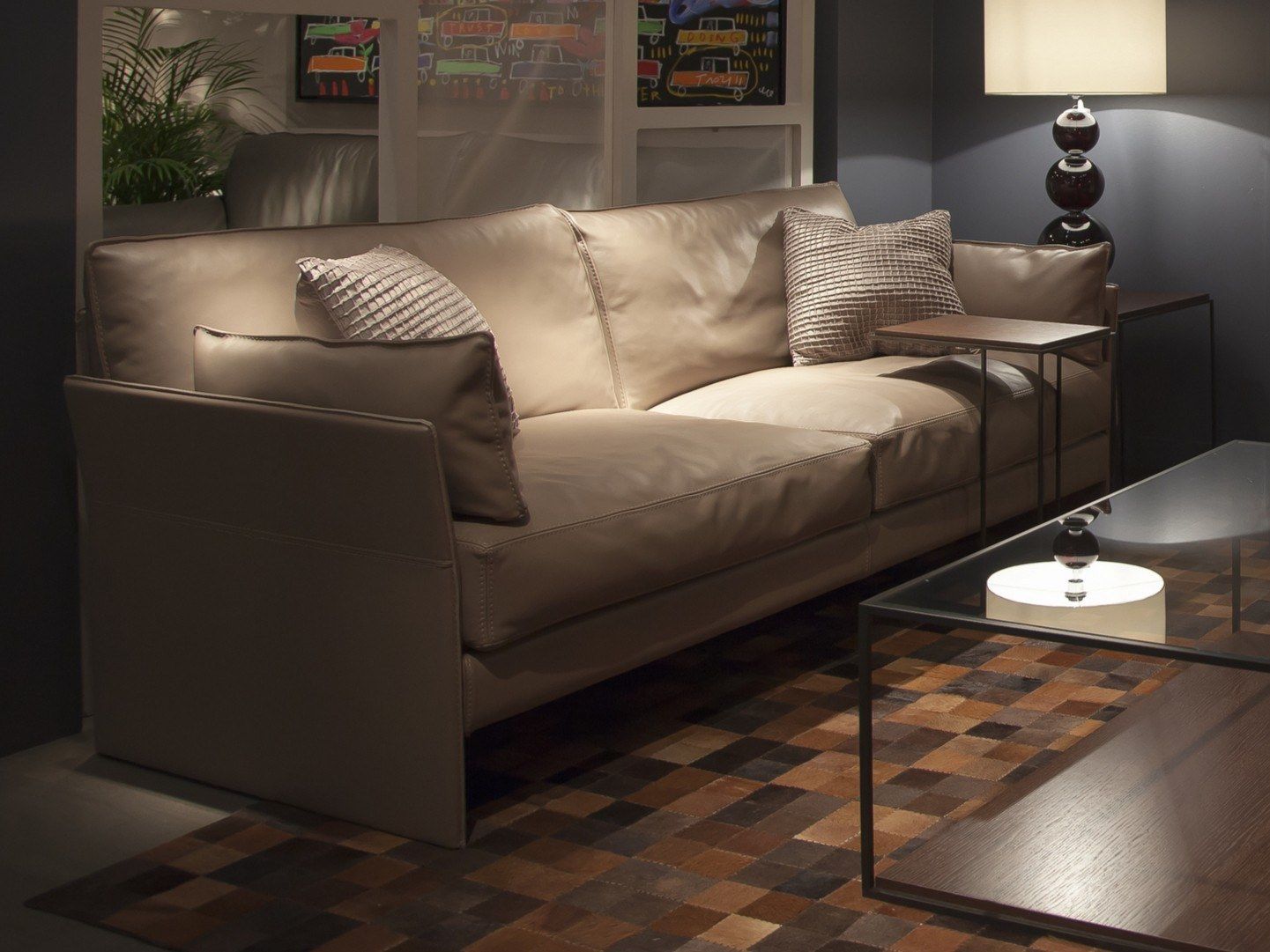 3-местный кожаный съемный диван Duvivier Canapés Faubourg ARCH-00106276 - Вид №2