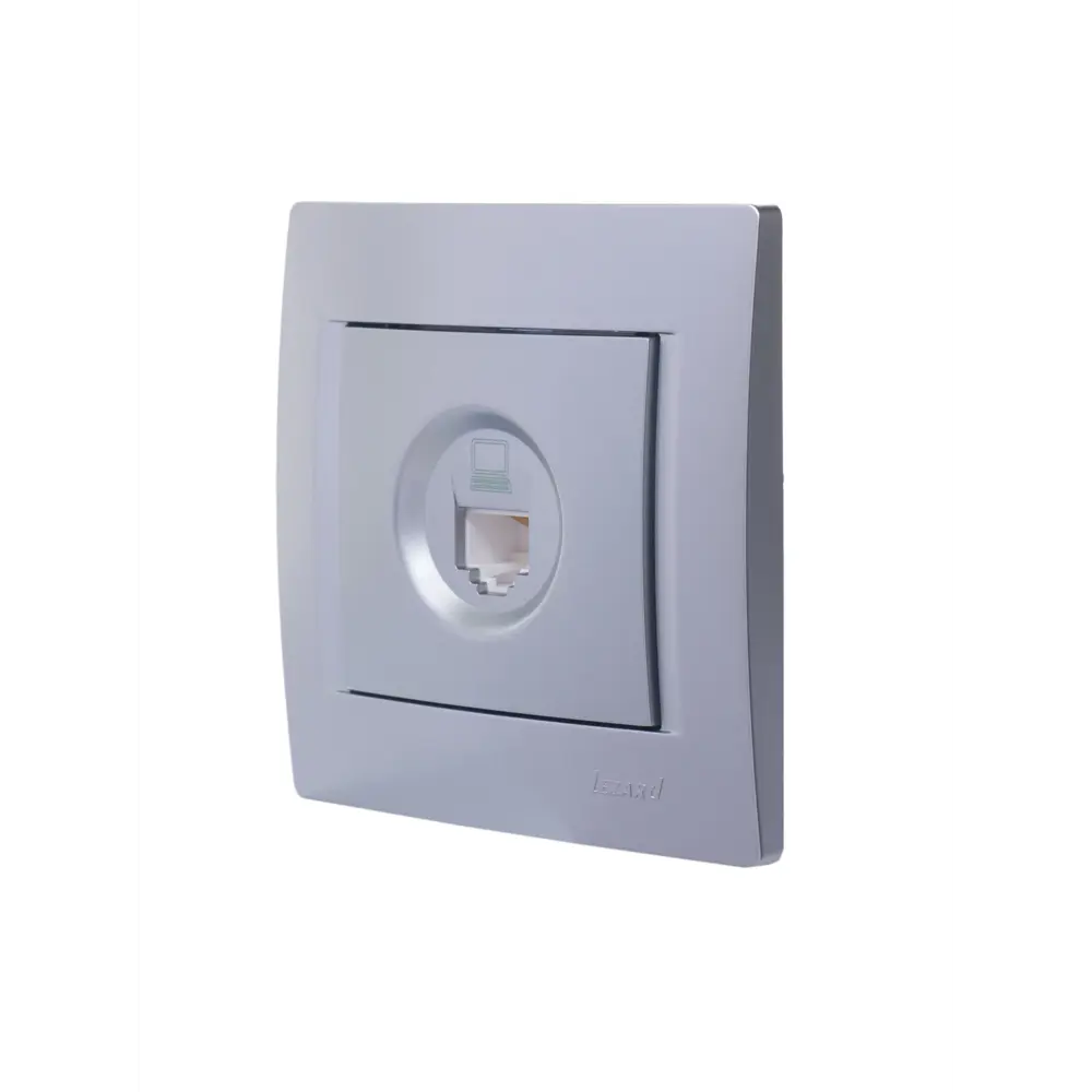 Розетка компьютерная Lezard Karina цвет матовый серый STLM-2087108 - Вид №7