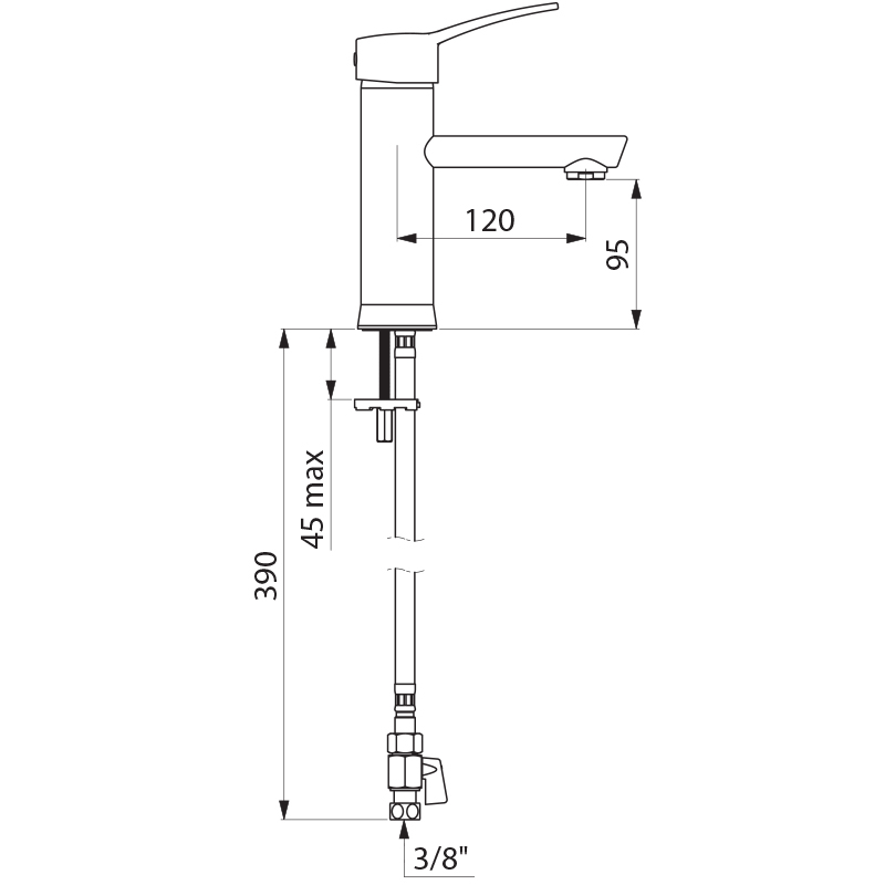 2821TEP Смеситель с балансировкой давления SECURITHERM EP BIOCLIP DELABIE  - Вид №1