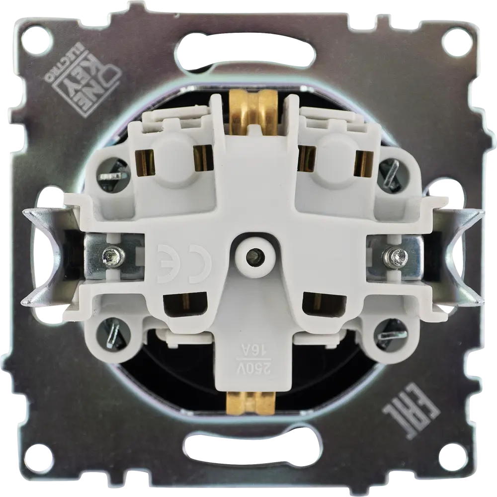 Розетка встраиваемая Onekey Florence с заземлением, цвет чёрный 82127005 STLM-2067996 ONEKEYELECTRO - Вид №4