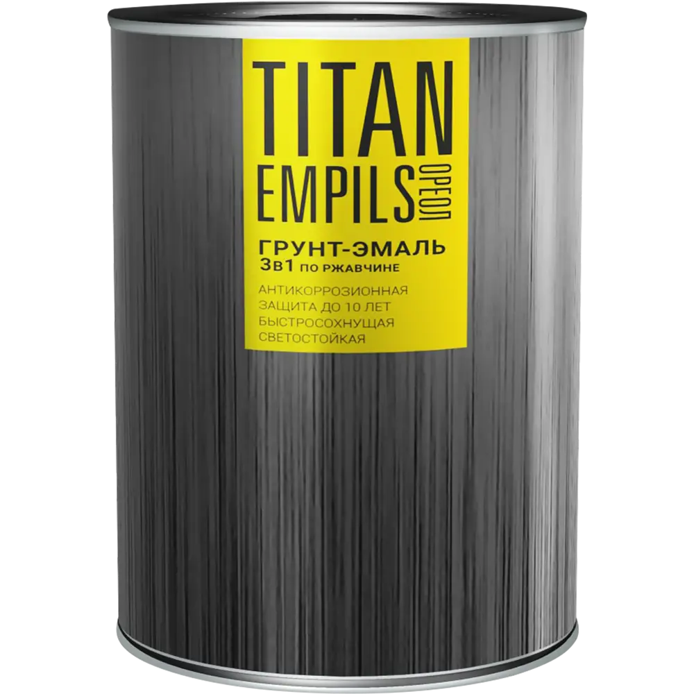 Грунт-эмаль по ржавчине Ореол Titan цвет черный 0.9 кг 84439765 STLM-2196111  - Вид №1