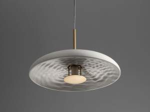 Светодиодный подвесной светильник из штукатурки и латуни