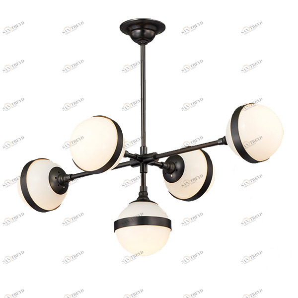 Светильник подвесной 52х92 см черный Delight Collection 9252P/5L DELIGHT COLLECTION ДИЗАЙНЕРСКИЕ 00-3883137 Белый;черный 