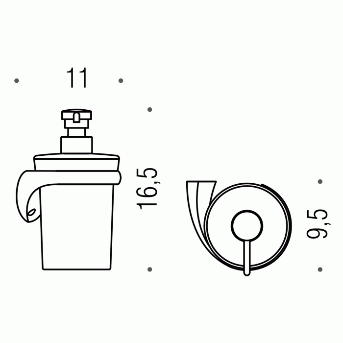 B9310 DX B9310DX Дозатор для жидкого мыла (правый) COLOMBO LINK Colombo Design - Вид №2