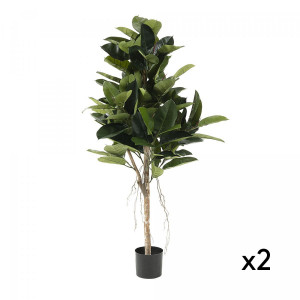 062094 Набор 2 искусственных фикусов в горшке La Forma Flower