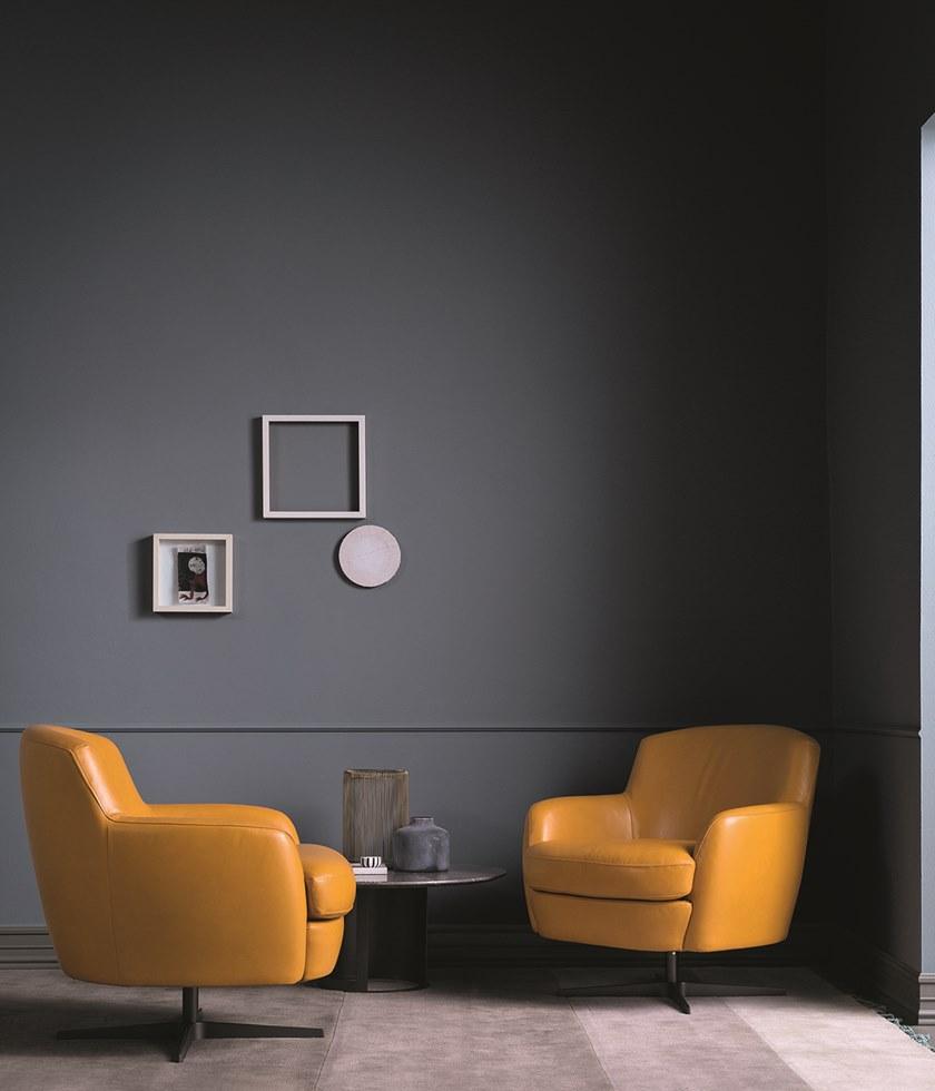 Bodema Поворотное кожаное кресло с 4-мя спицами и подлокотниками sun-id-1513528 - Вид №5