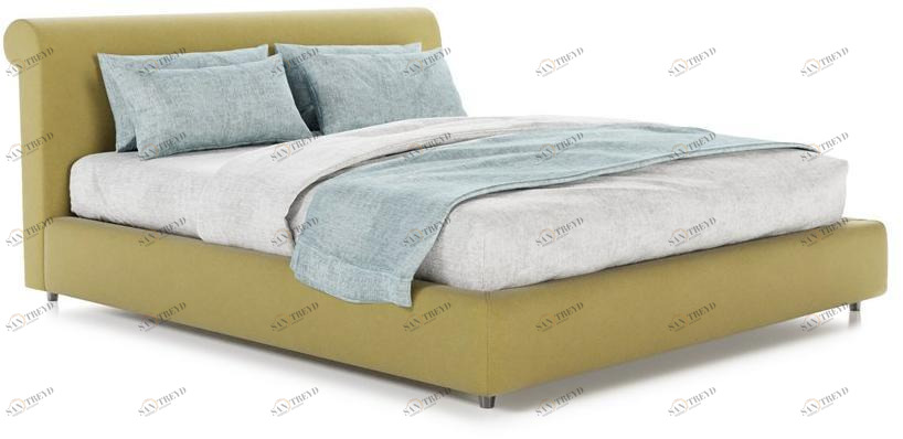 Liu Jo Living Collection Двуспальная кровать из ткани с мягким изголовьем Urban fan Dal