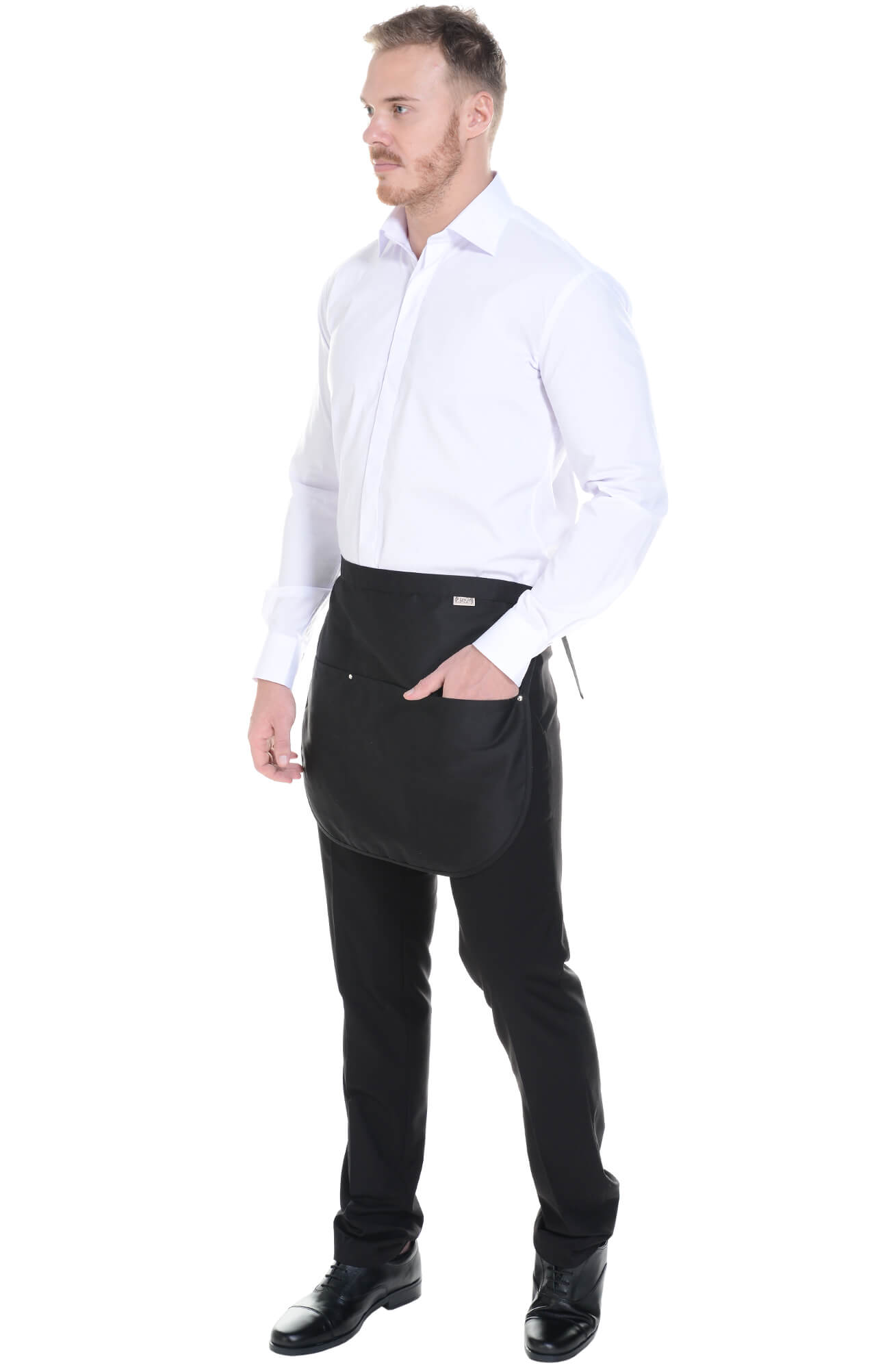 59987 Фартук  укороченный, цвет black RICON  Одежда для официантов  размер  - Вид №6