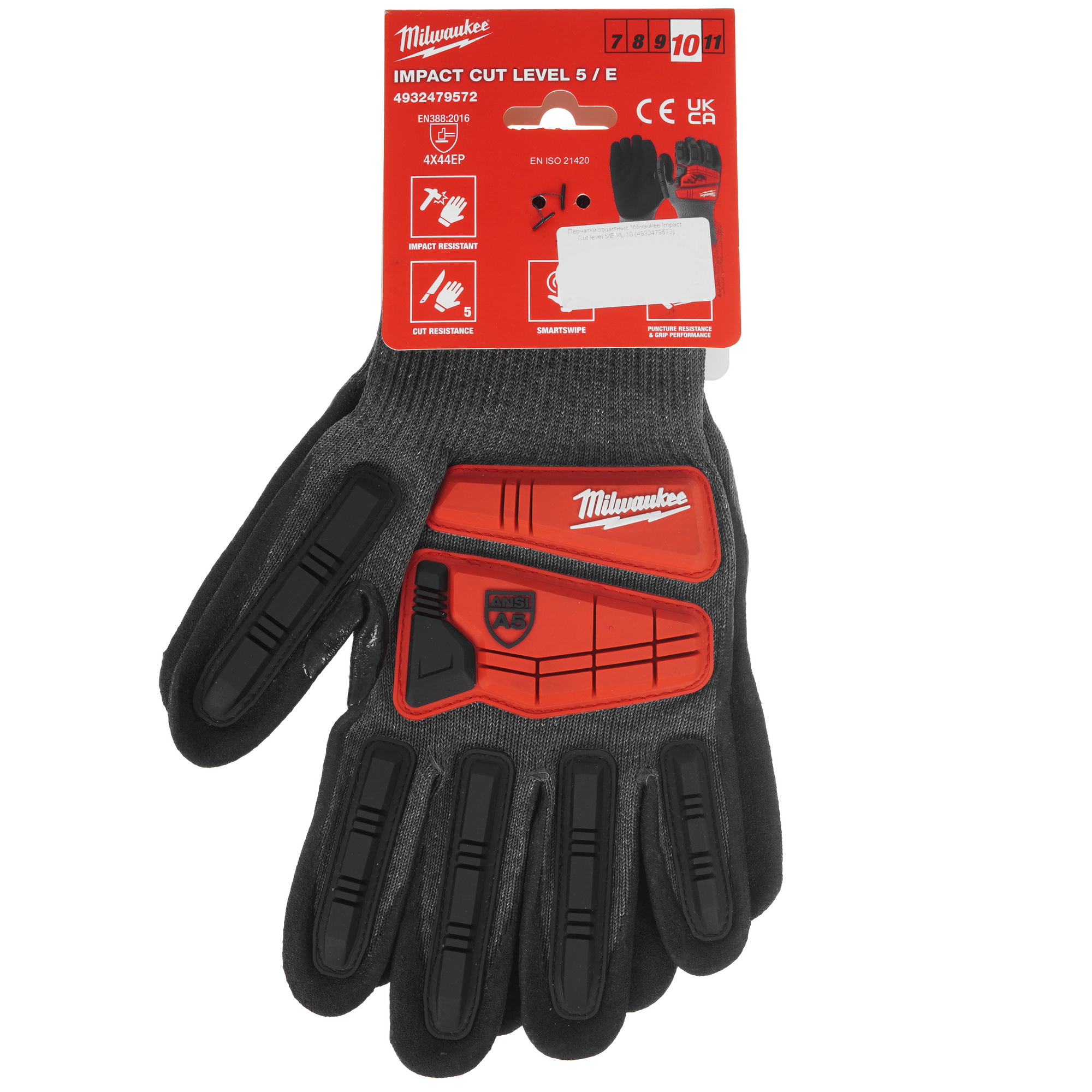 Перчатки трикотажные Milwaukee Impact Cut level 5/E XL/10 5478082 STDN-0069920 - Вид №3