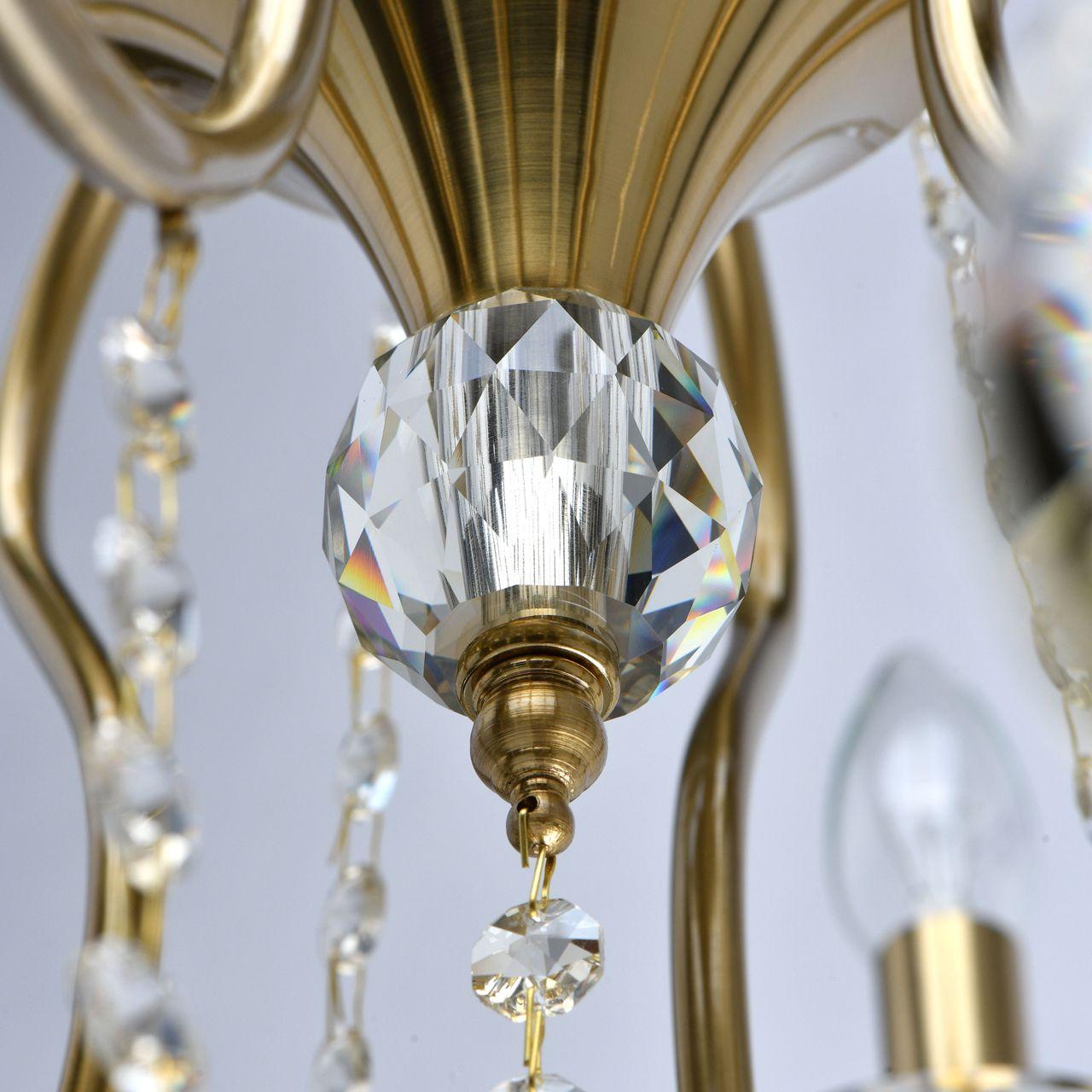Подвесная люстра MW-Light Селена 482016408 MW-LIGHT ДИЗАЙНЕРСКИЕ, СЕЛЕНА 328134 Бронза;прозрачный  - Вид №2