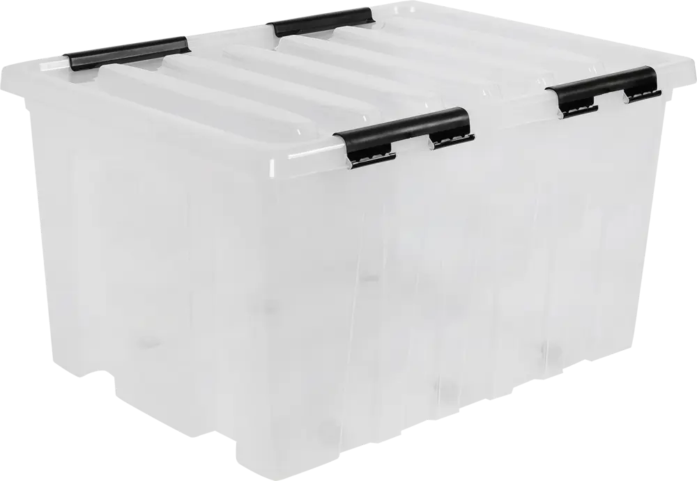 ROX BOX Прозрачный контейнер с колесами 120 л для удобного хранения 81981340