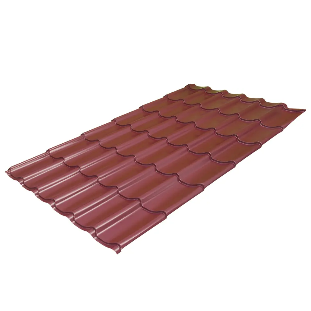 Металлочерепица 0.5 мм 2250x1180 мм RAL 3005 красный Santreyd STLM-2115283 - Вид №1