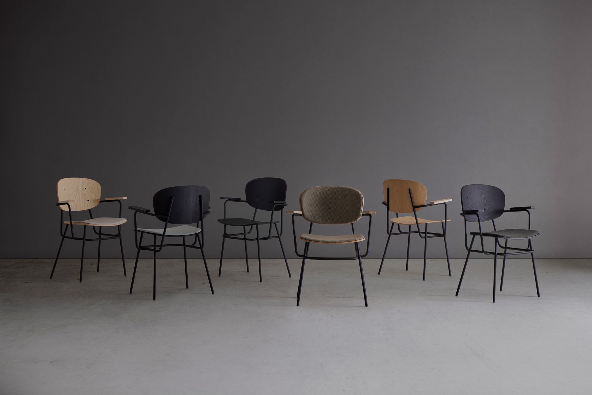 Мягкий стул из ясеня с подлокотниками Blasco&Vila Fosca ARCH-00003557 - Вид №1