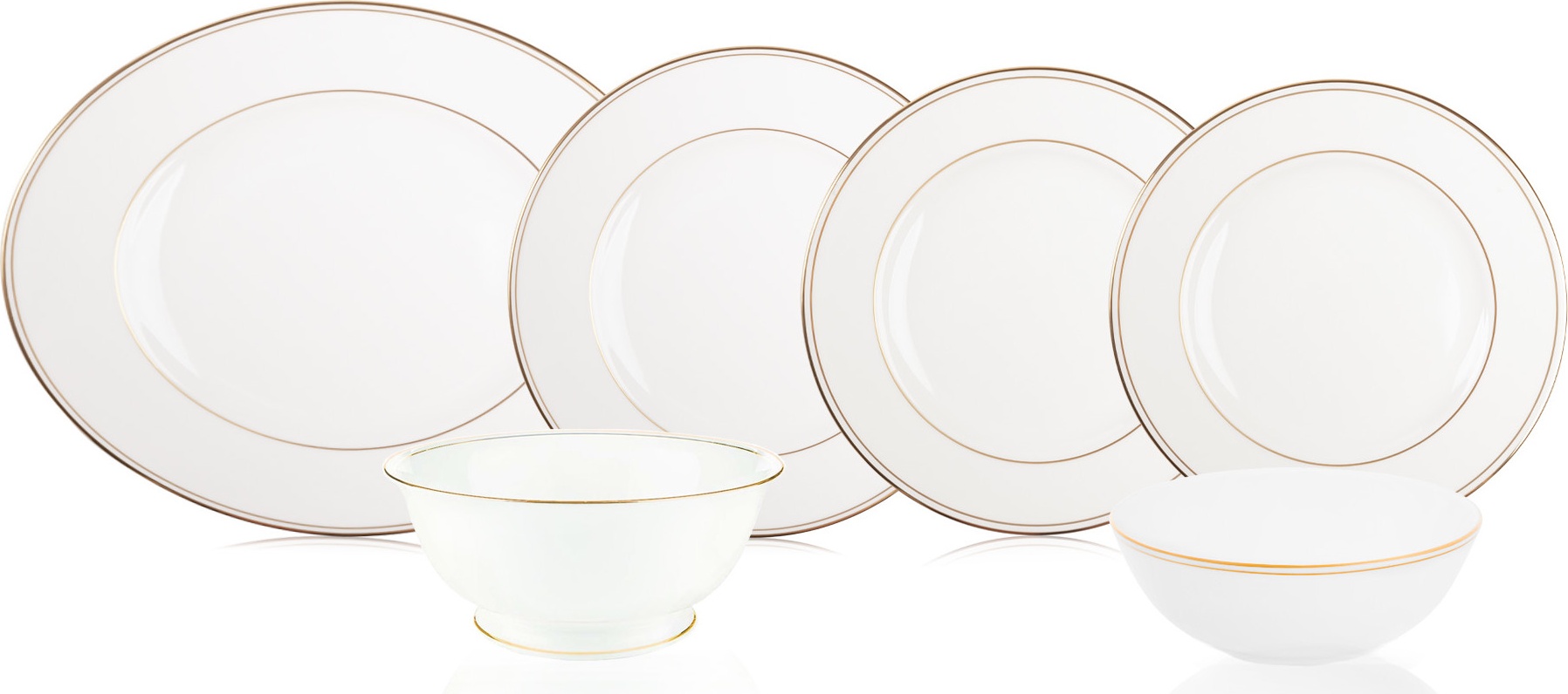 10667290 Lenox Сервиз столовый Lenox "Федеральный, золотой кант" на 6 персон 26 предметов Фарфор костяной 