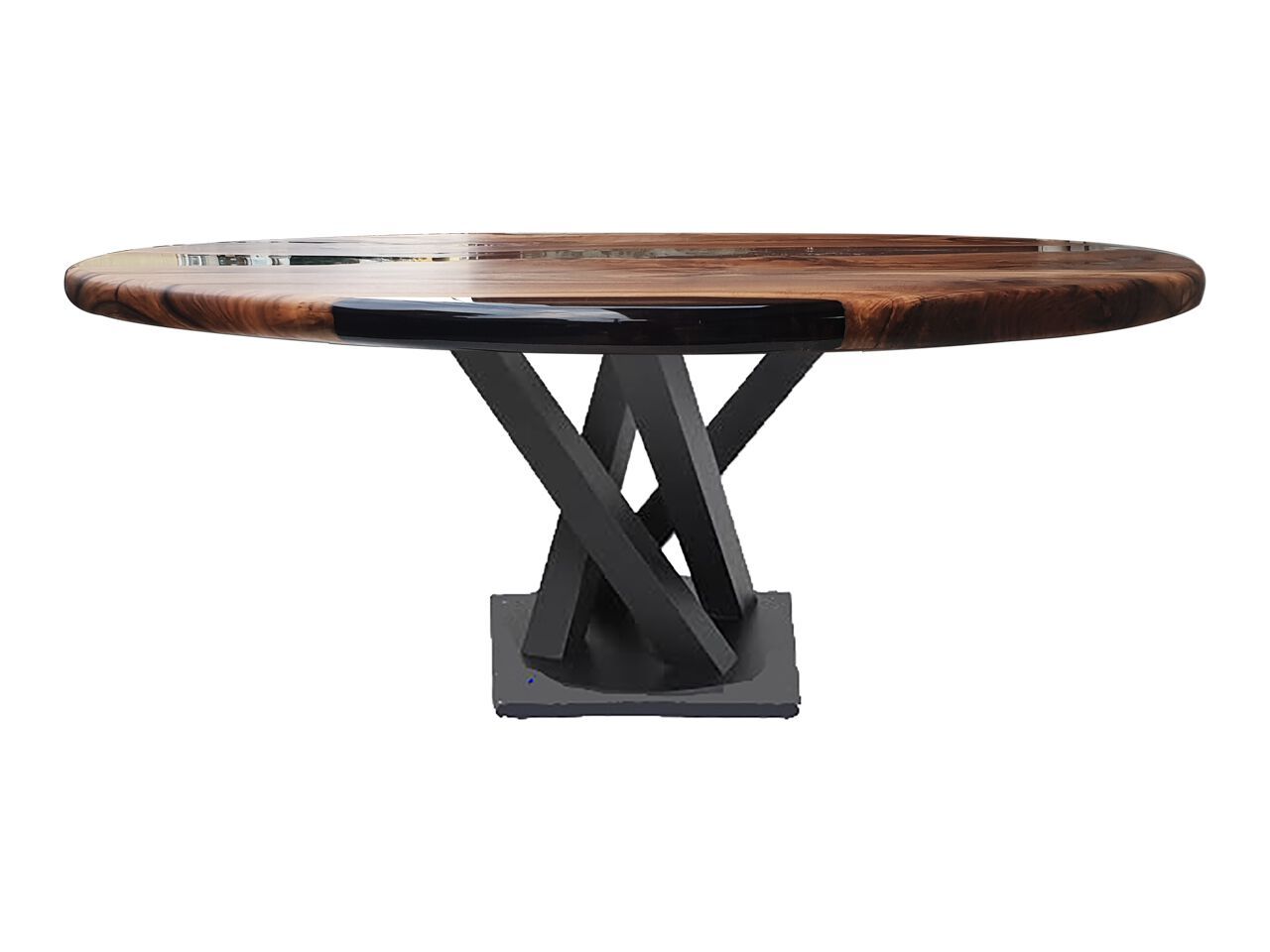 Круглый стол из смолы и орехового дерева Legnor LEG2408731 ARCH-00139281 - Вид №5