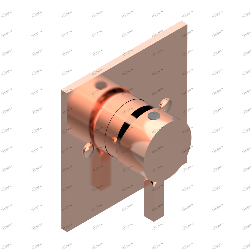 G1U-6540B Внешняя часть смесителя для душа однорычажного встраиваемого в стену 06540 Thg-paris Beluga с рукоятками Розовое золото G1U 6540B CAT.F