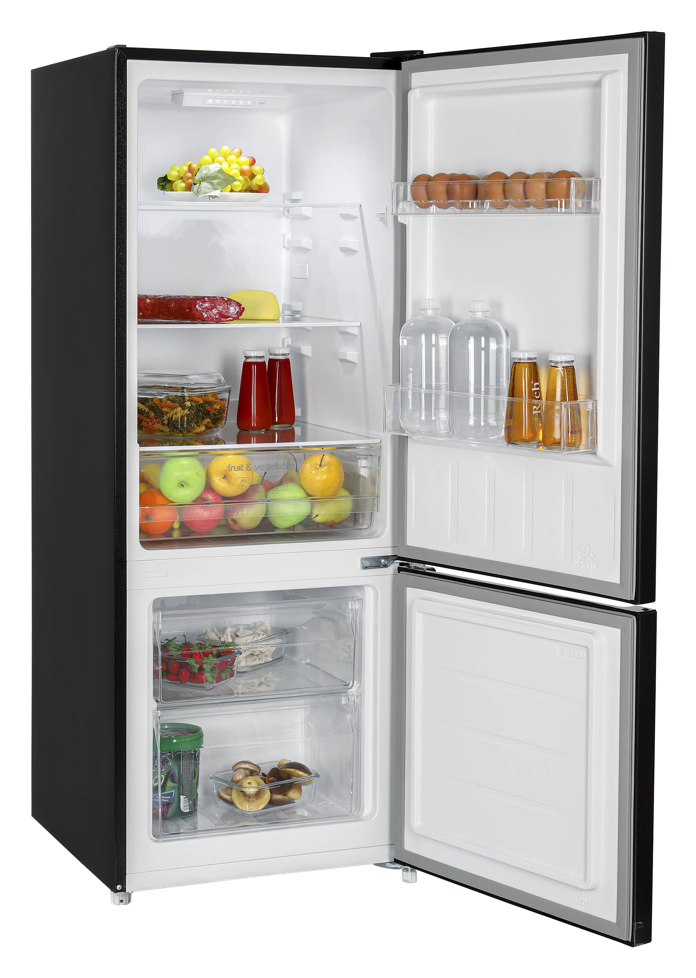 9069192 Холодильник с морозильником   Nordfrost RFC 210 LFXd черный STDN-0112928 - Вид №1