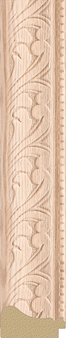 BY 7034 Зеркало в багетной раме - беленый дуб 57 mm EVOFORM Octagon - Вид №3