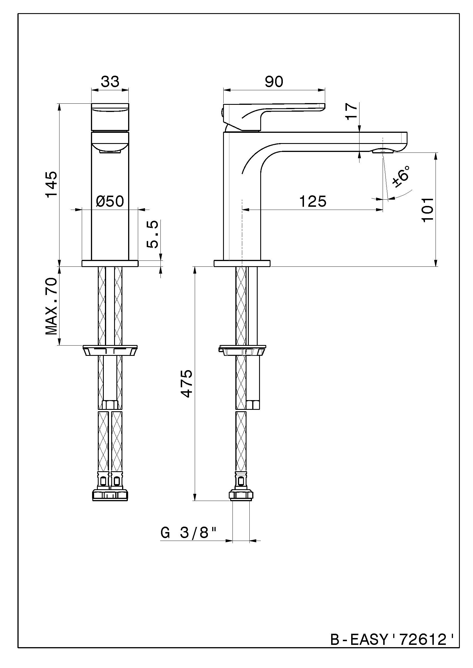 Однорычажный смеситель для раковины без слива Newform B-EASY ARCH-00144118 - Вид №2