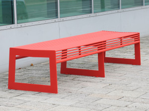 Скамья из нержавеющей стали без спинки