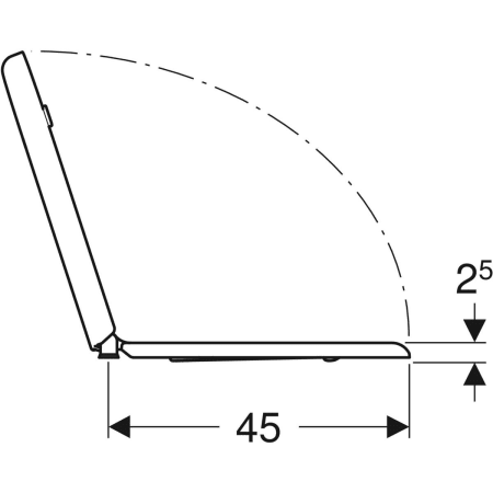 572830000 Сиденье унитаза Geberit Renova Comfort, безбарьерное, прямоугольное исполнение, крепление снизу Geberit  - Вид №4