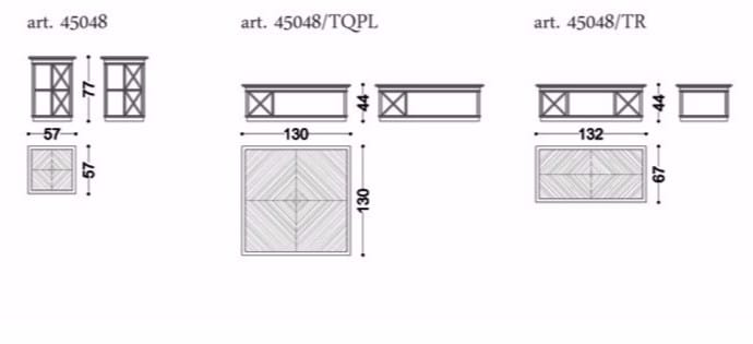 Деревянный квадратный журнальный столик OPERA CONTEMPORARY RODRIGO ARCH-00121220 - Вид №2