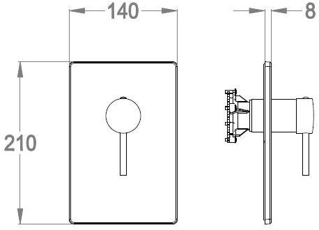 Fir Italia Смеситель для душа с тарелкой Cleo 84 8450158 - Вид №1