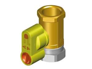 Запорный клапан с захватом давления и предохранительной ручкой прямая версия