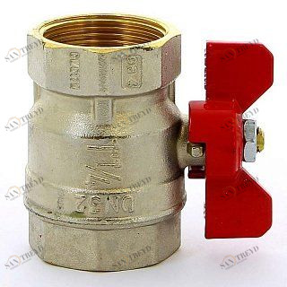 Кран шаровый TIEMME 1"1/4 ВВ бабочка редуцированный MISTRAL 2360035