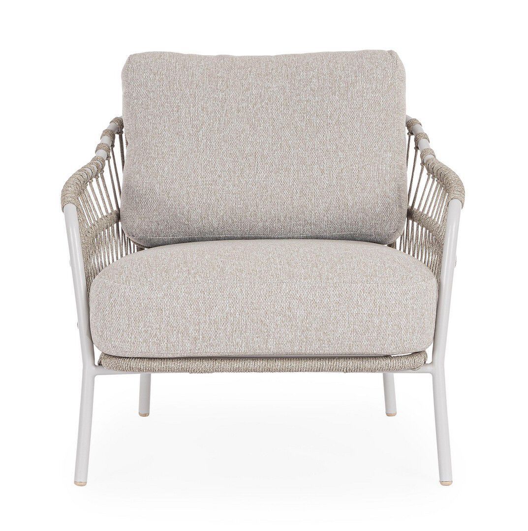 Веревочное и тканевое садовое кресло с подлокотниками BIZZOTTO Talaia ARCH-00134743 - Вид №7