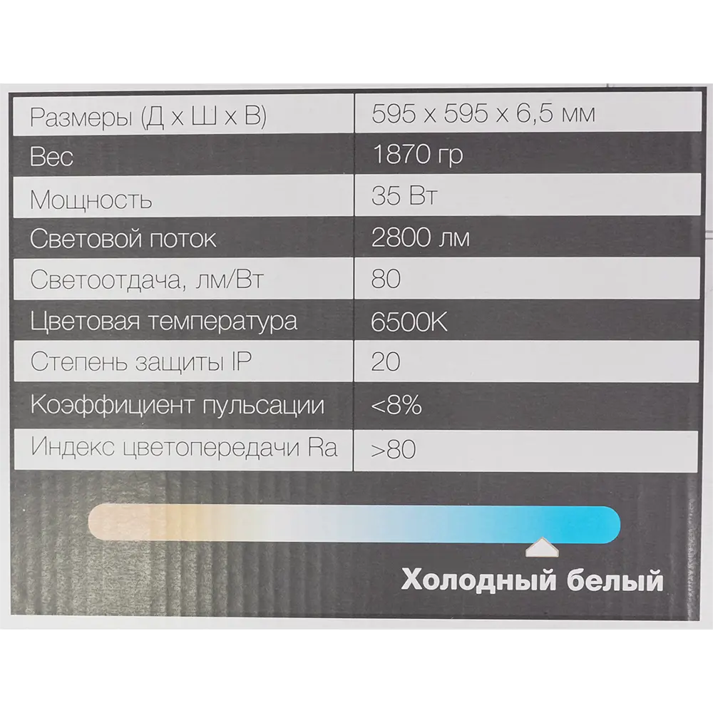 Панель светодиодная Osram 35 Вт 595х595 мм 6500 К IP20 82308766 STLM-2086277  - Вид №5