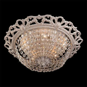 Потолочная люстра Eurosvet 3298/5 белый с золотом/прозрачный хрусталь Strotskis EUROSVET ДИЗАЙНЕРСКИЕ 181426 Белый