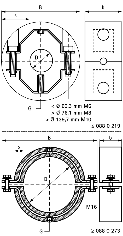 0880021 BISOFIX® 88 Термоизоляционные хомуты для изолированных труб walraven  - Вид №1