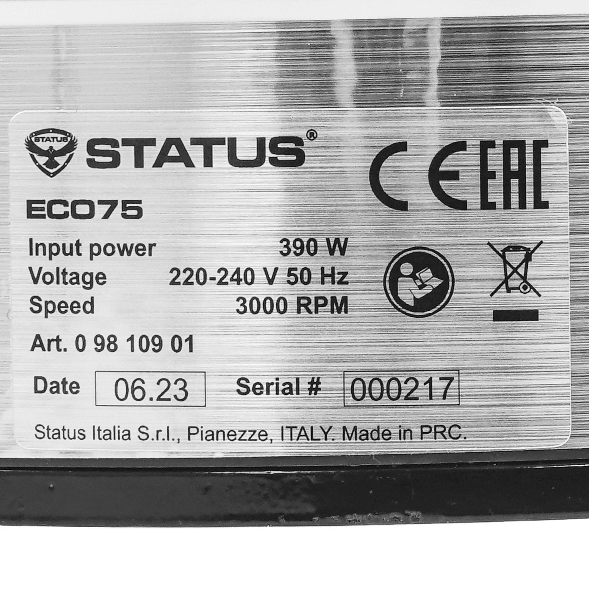 5444050 Измельчитель пищевых отходов STATUS ECO75 STDN-0043293 - Вид №3