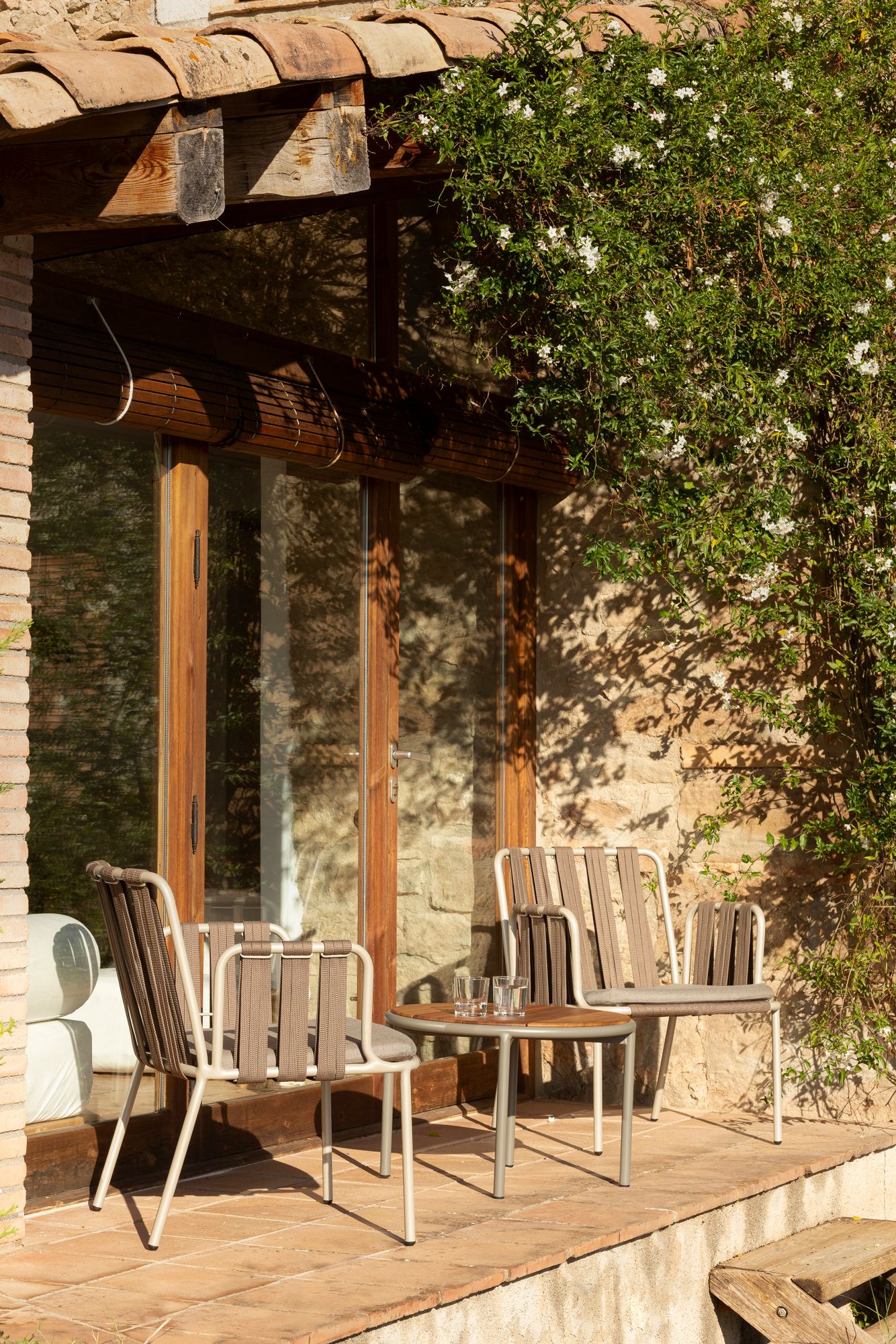 Низкий круглый стол из стали и дерева Bivaq Teja ARCH-00007516 - Вид №3