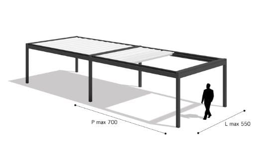 Самонесущая алюминиевая беседка Pratic Hi Pergolas ARCH-00099799 - Вид №3